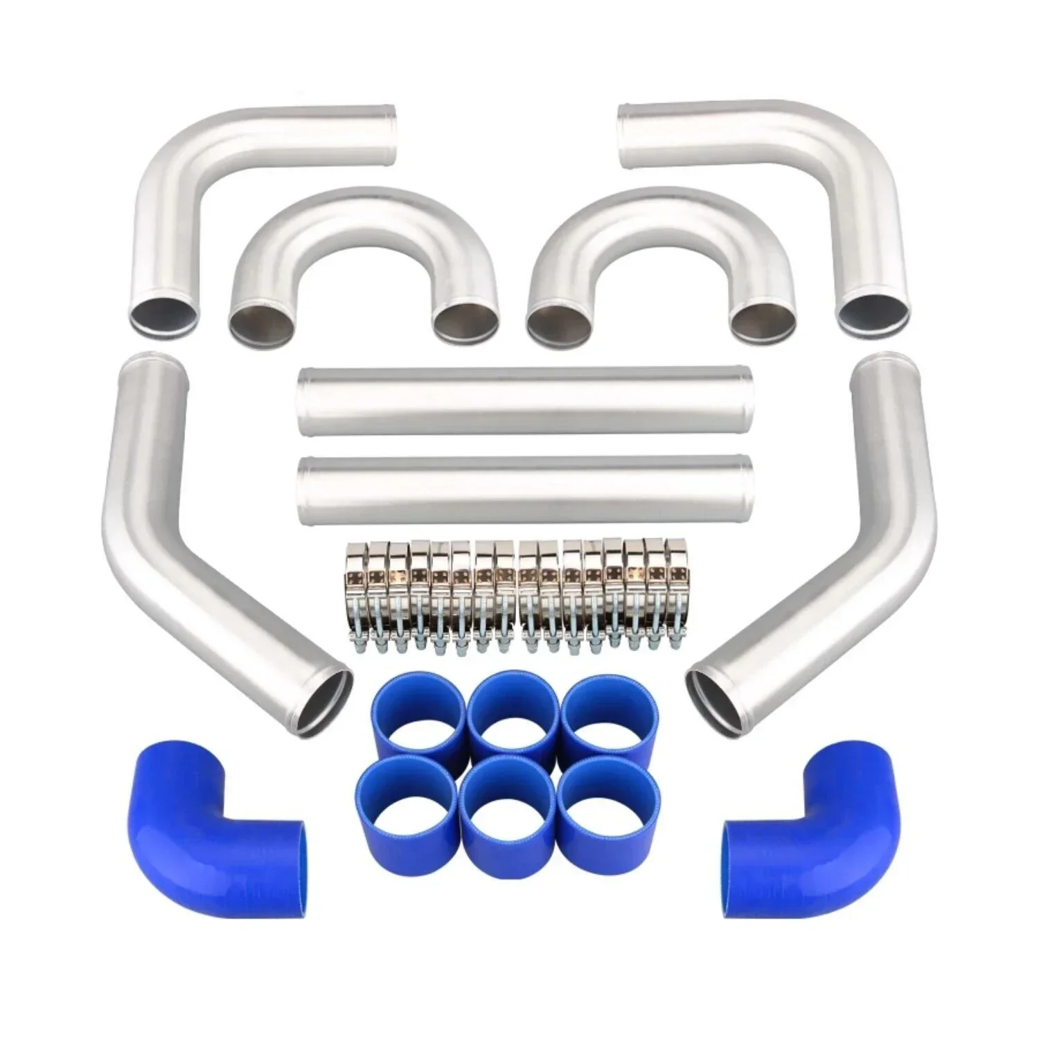 Intercooler Piping Kit Aluminum 2.5 Inch - مجموعة أنابيب المبرد الداخلي من الألومنيوم