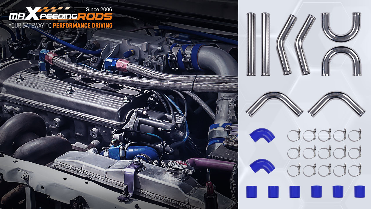 Intercooler Piping Kit Aluminum 2.5 Inch - طقم أنابيب توربو إنتركولر من الألومنيوم