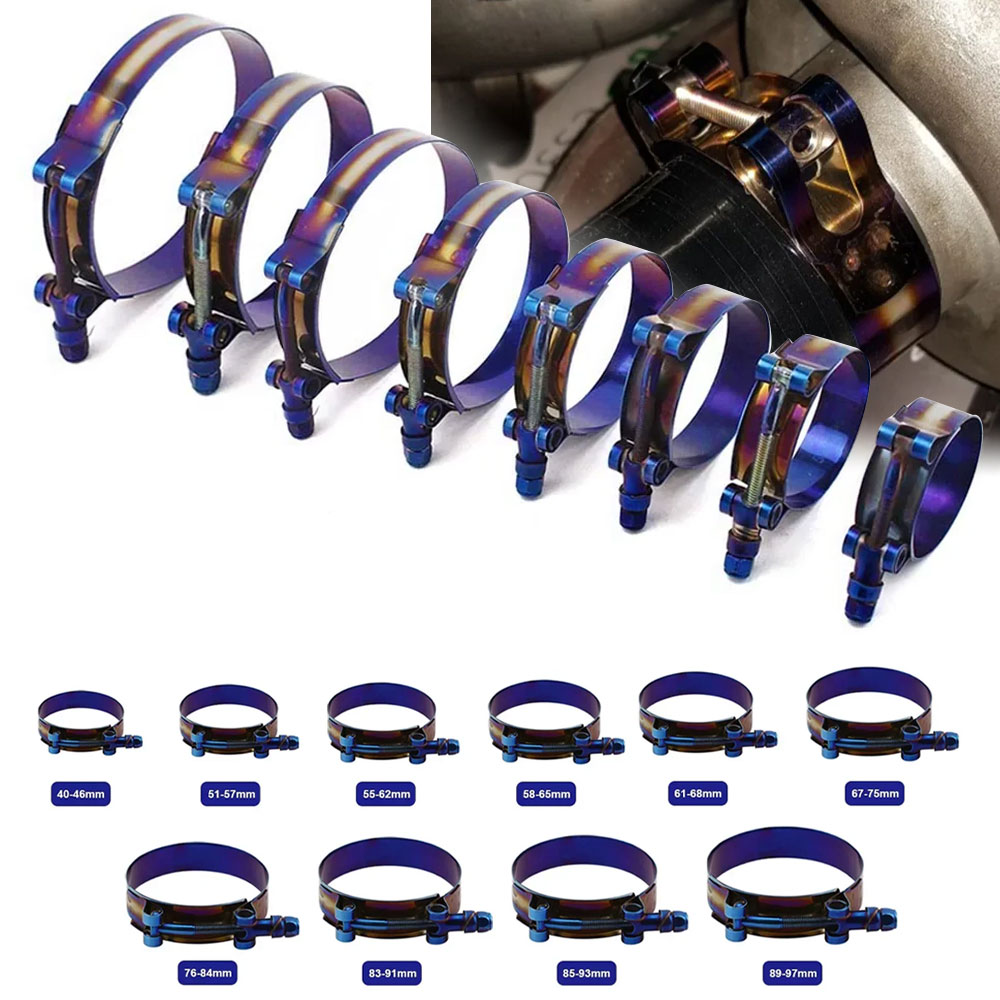 T-Bolt Hose Clamps Stainless Steel Turbo - مشبك خرطوم تي-بولت عالمي من التيتانيوم