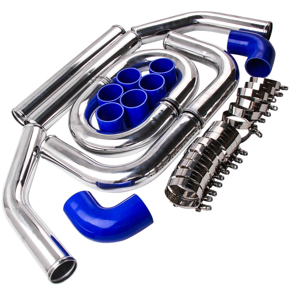 Intercooler Piping Kit Aluminum 2.5 Inch - مجموعة أنابيب مبرد بيني عالمية مقاس
