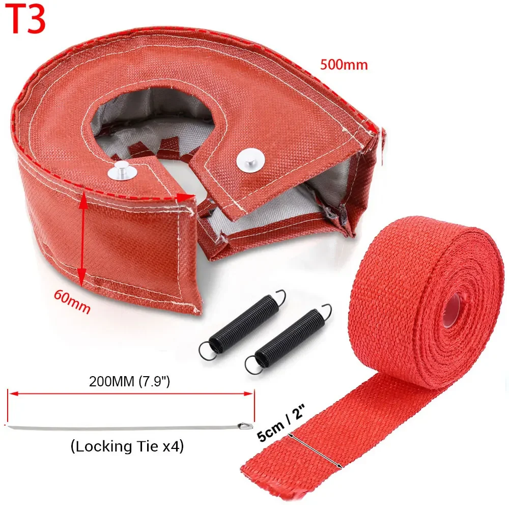 Turbo Heat Shield Blanket Titanium T3 T4 - غطاء حراري من التيتانيوم لحماية أنابيب