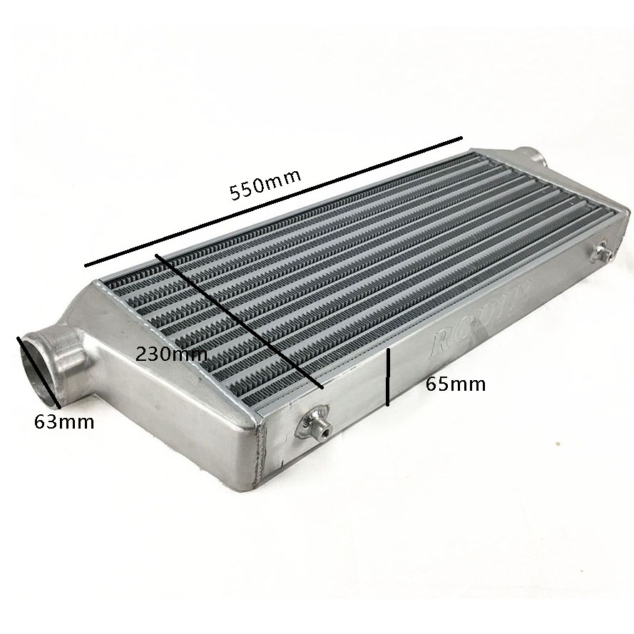 550*230*65 مللي متر العالمي تو - مراجعة Front Mount Intercooler Universal Bar Plate وسعره