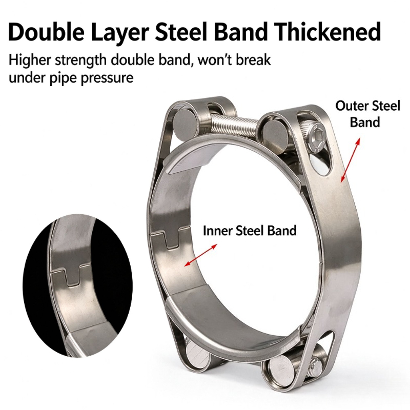 مشبك خرطوم متين على شكل حرف T  - مراجعة T-Bolt Hose Clamps Stainless Steel Turbo وسعره