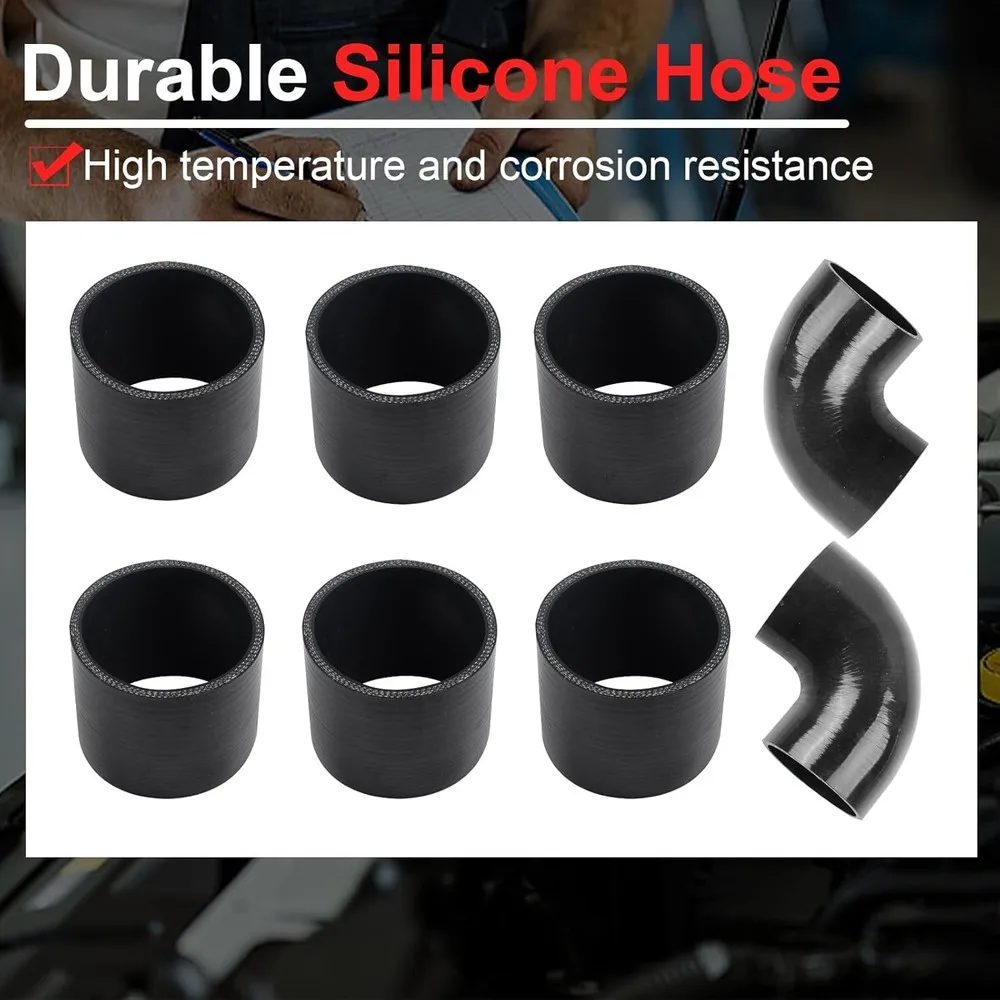أنابيب تبريد توربينية مقاس 2.5 - مراجعة Intercooler Piping Kit Aluminum 2.5 Inch وسعره