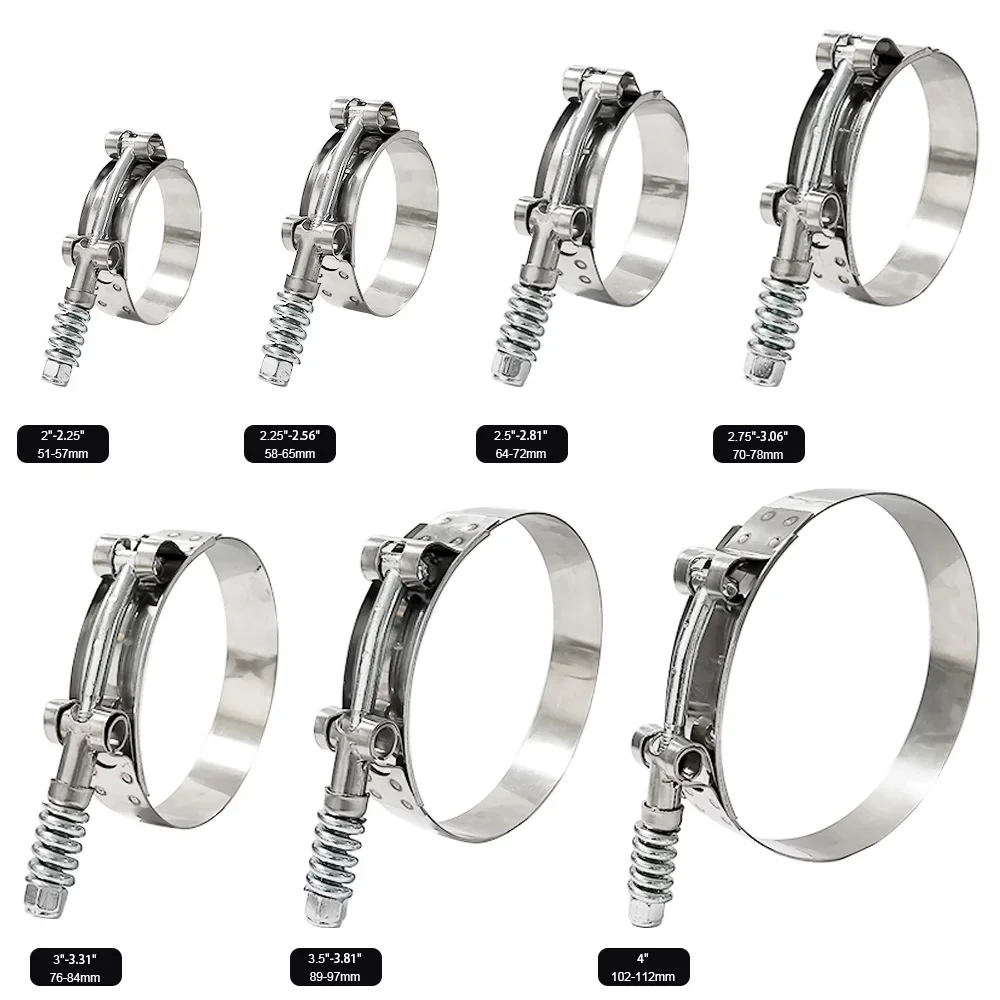 مشبك تي-بولت عالمي (قطعة واحدة - مراجعة T-Bolt Hose Clamps Stainless Steel Turbo وسعره
