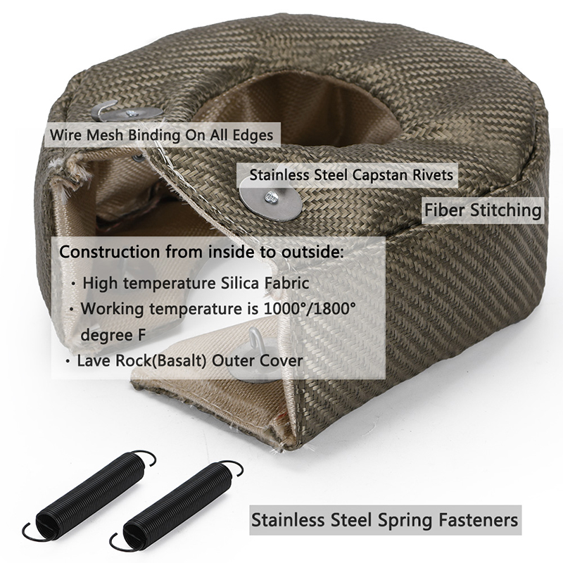 غطاء حراري توربو مصنوع بالكامل - مراجعة Turbo Heat Shield Blanket Titanium T3 T4 وسعره