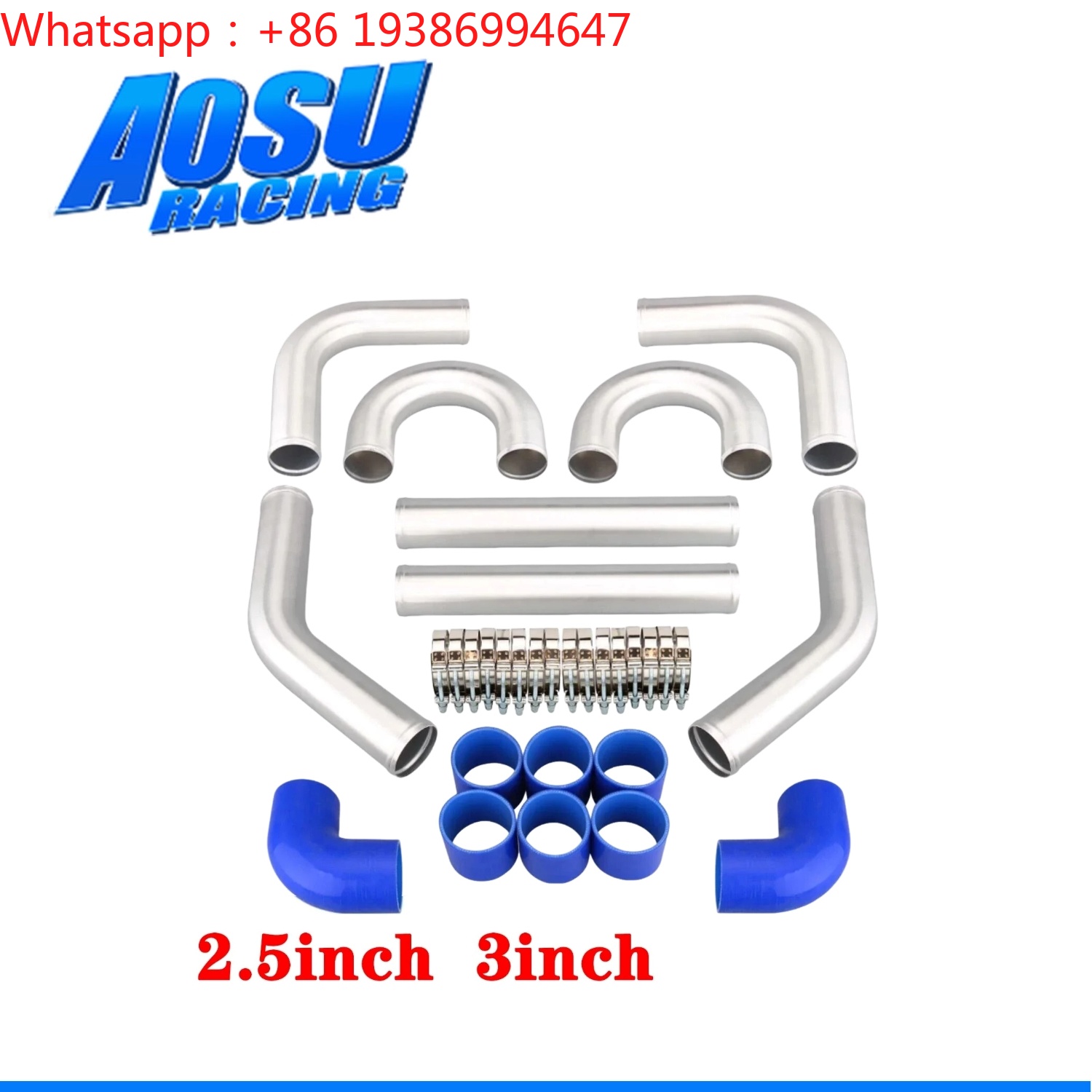 مجموعة أنابيب تبريد توربو عالم - مراجعة Intercooler Piping Kit Aluminum 2.5 Inch وسعره