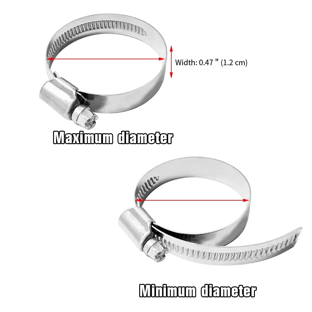 طقم مشبك فولاذي عالمي على شكل  - مراجعة T-Bolt Hose Clamps Stainless Steel Turbo وسعره
