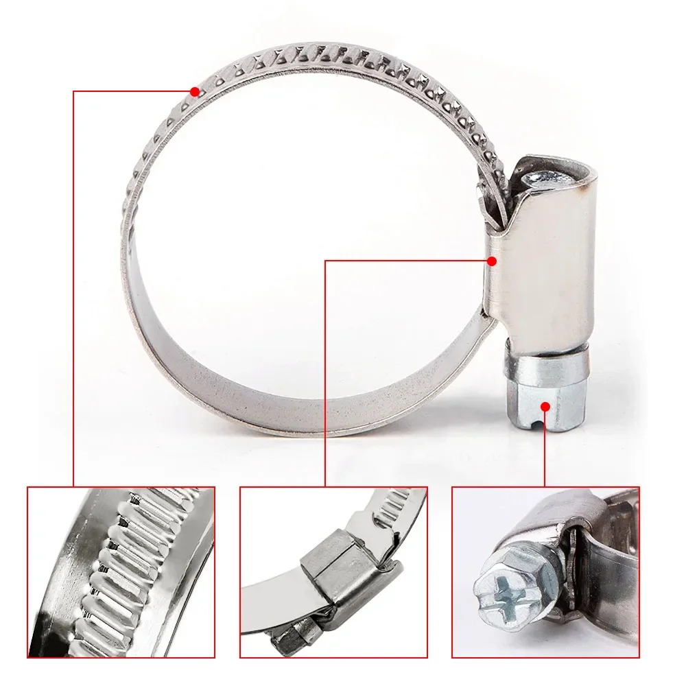 طقم مشبك فولاذي عالمي على شكل  - مراجعة T-Bolt Hose Clamps Stainless Steel Turbo وسعره