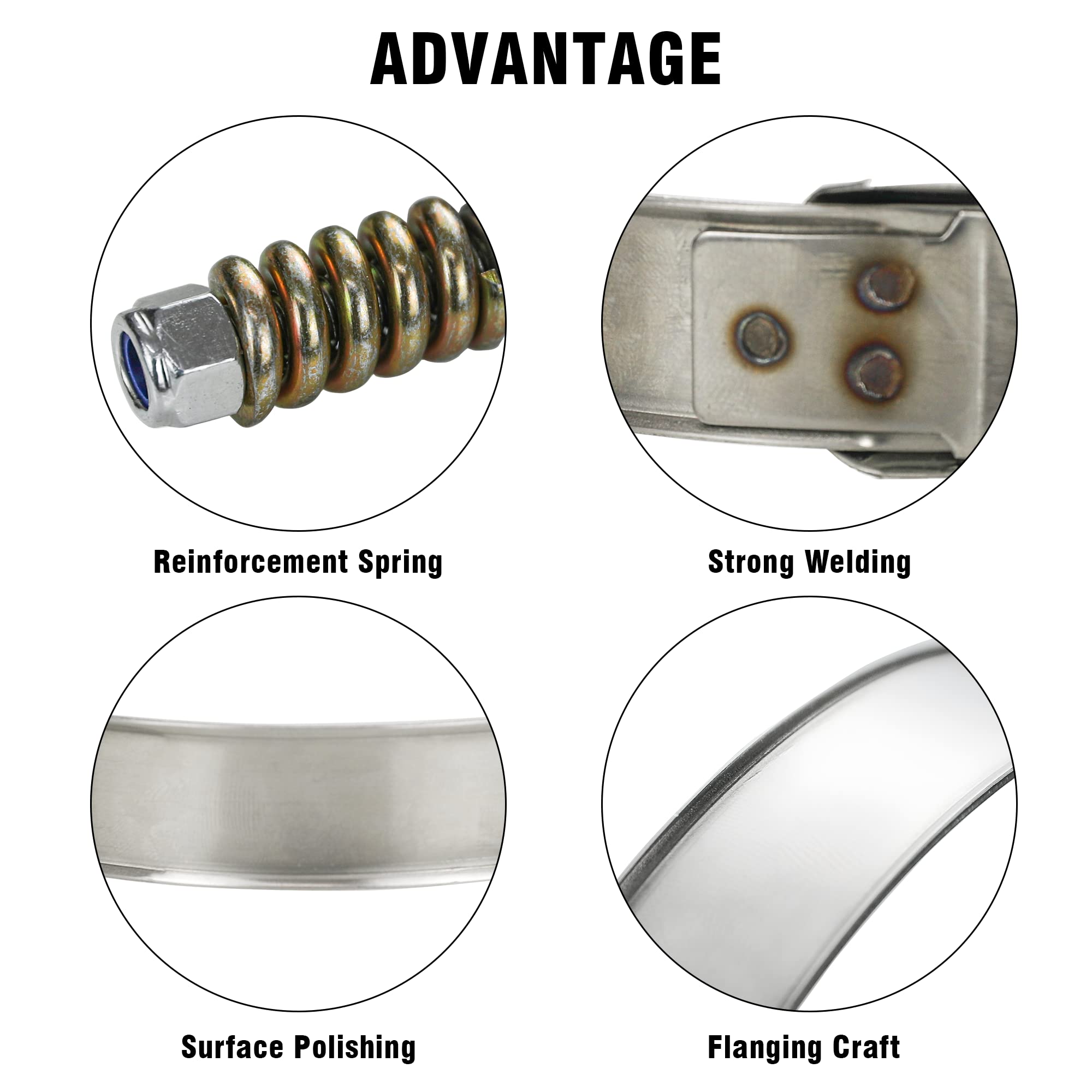 4 قطعة T-الترباس خرطوم المشابك - مراجعة T-Bolt Hose Clamps Stainless Steel Turbo وسعره