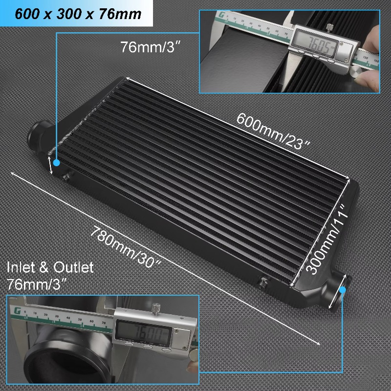 مبرد بيني عالمي من الألومنيوم  - مراجعة Front Mount Intercooler Universal Bar Plate وسعره