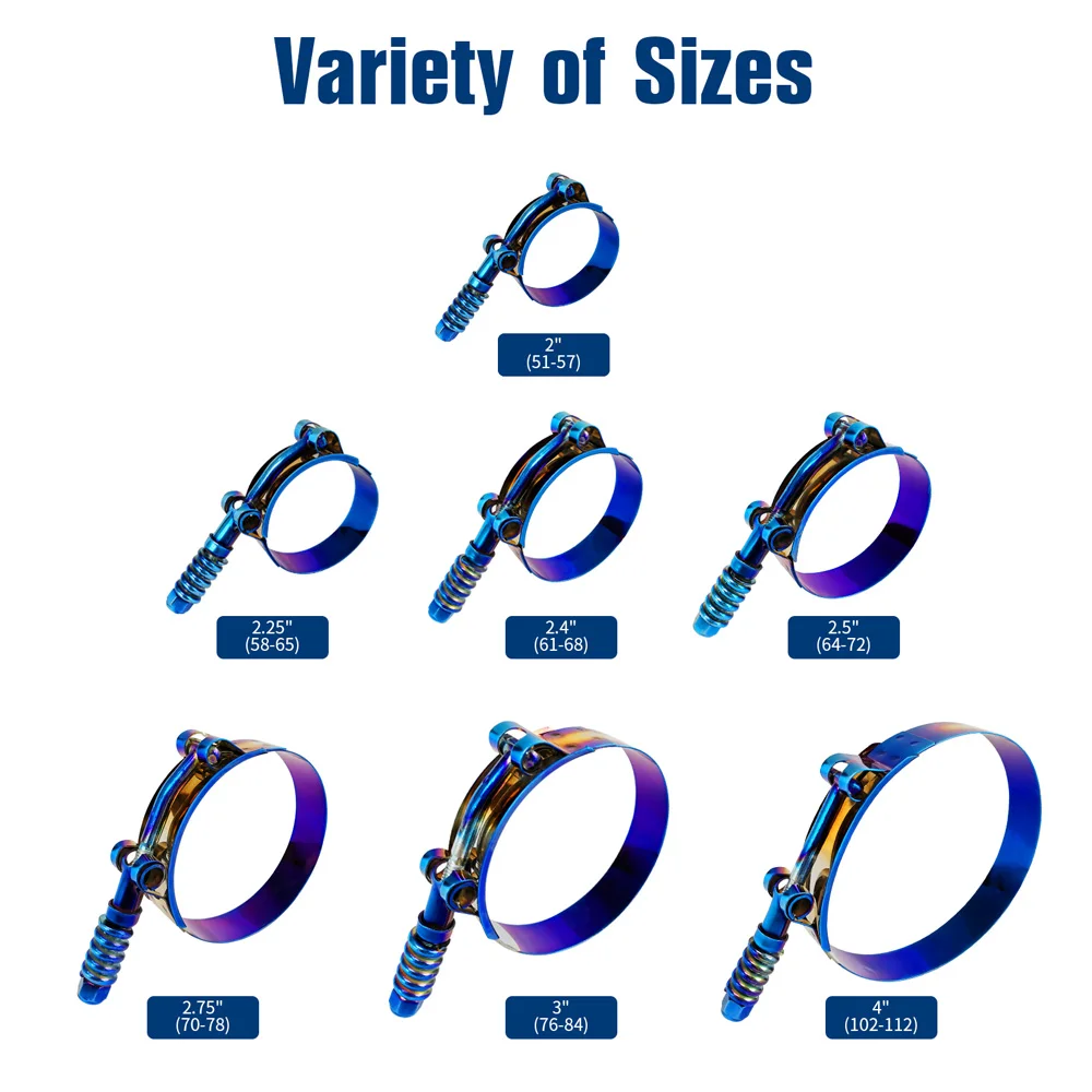 وصلة سحب توربو عالمية من السيل - مراجعة T-Bolt Hose Clamps Stainless Steel Turbo وسعره