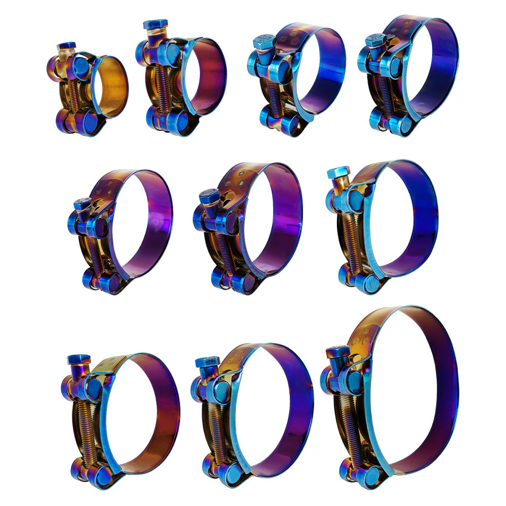 طقم مشابك خراطيم عالمية من الف - مراجعة T-Bolt Hose Clamps Stainless Steel Turbo وسعره