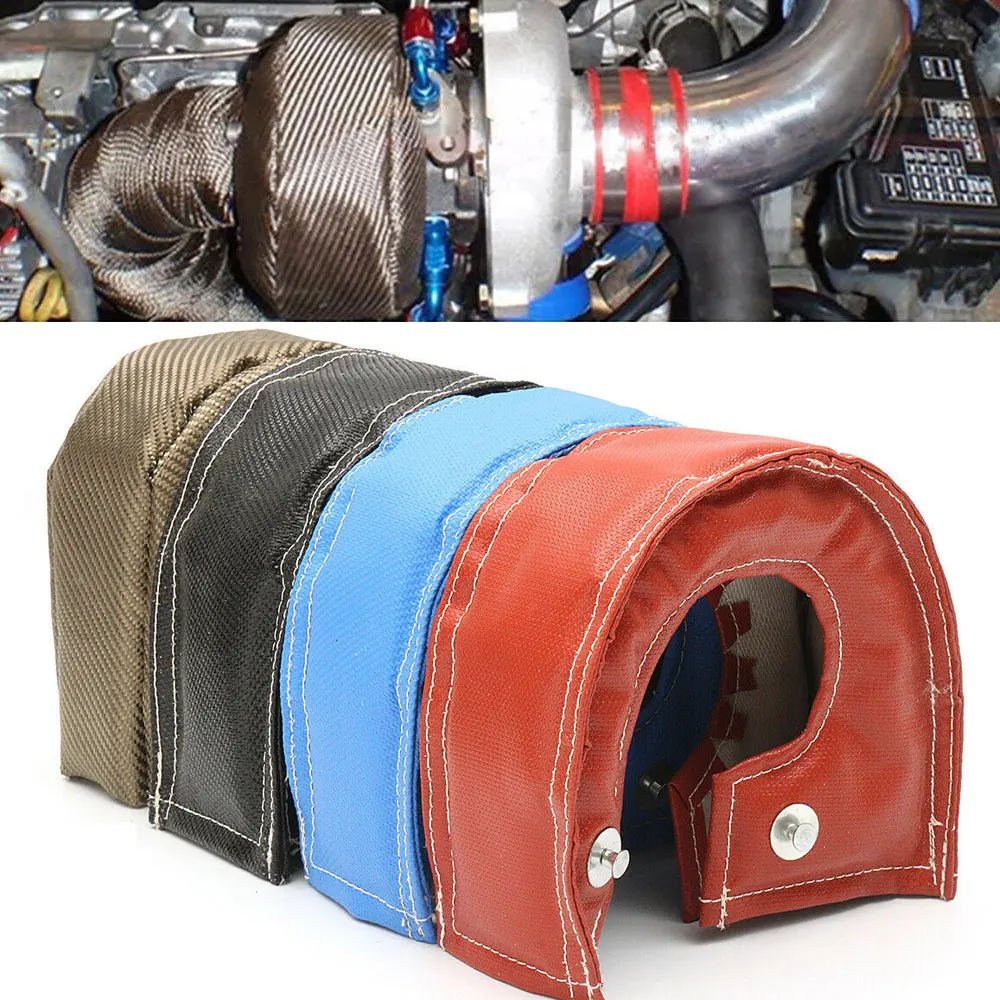 T2 T25 T28 T3 GT28 GT30 GT35 T - مراجعة Turbo Heat Shield Blanket Titanium T3 T4 وسعره
