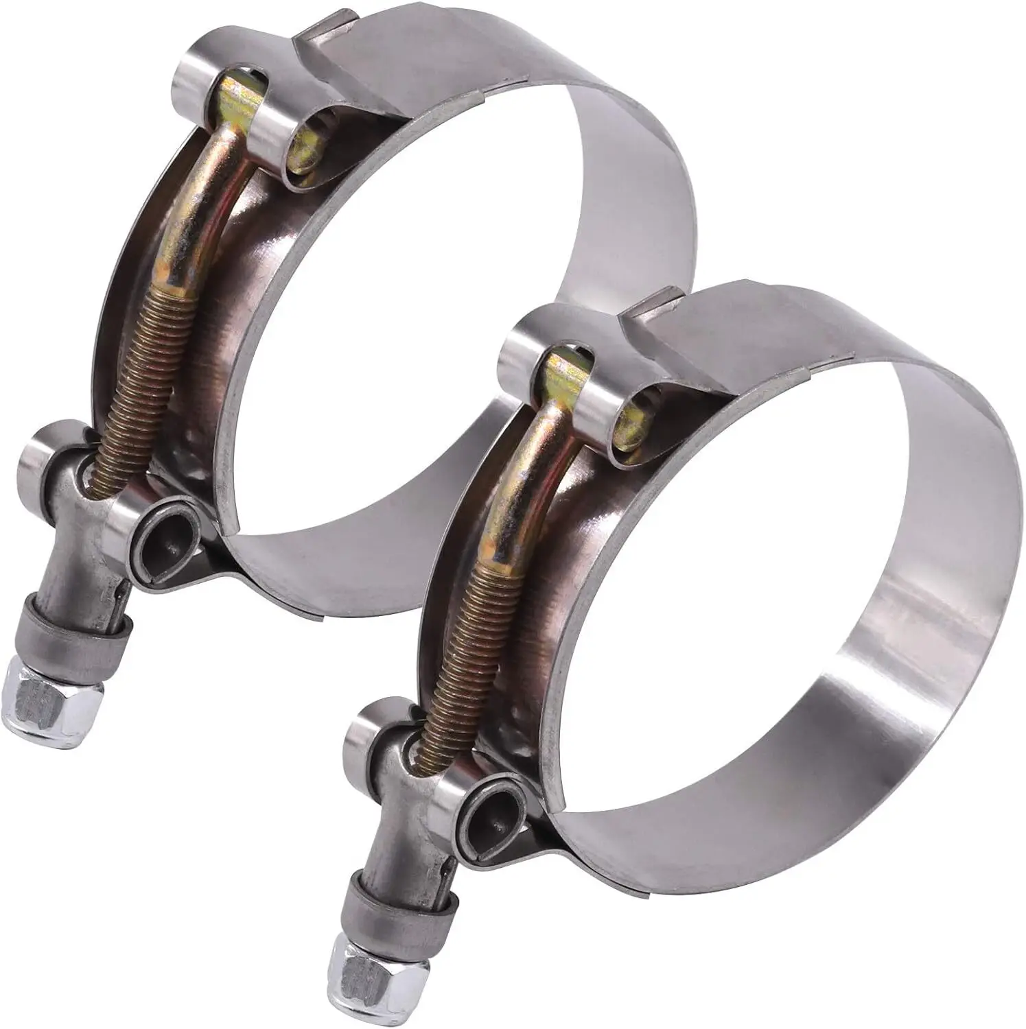 2 قطعة 4 قطع مشبك تي-بولت 2 بو - مراجعة T-Bolt Hose Clamps Stainless Steel Turbo وسعره