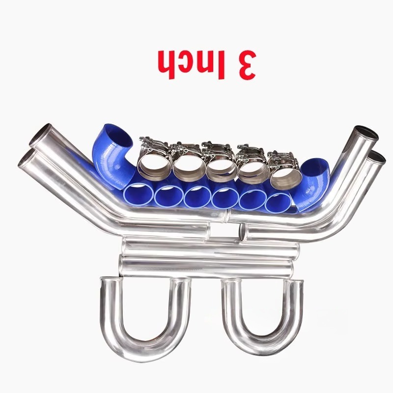 طقم أنابيب تبريد داخلية عالمية - مراجعة Intercooler Piping Kit Aluminum 2.5 Inch وسعره