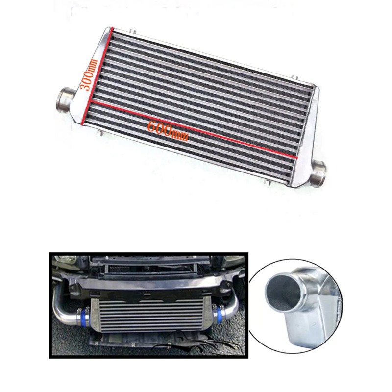 مبرد هواء توربيني عالمي 600*30 - مراجعة Front Mount Intercooler Universal Bar Plate وسعره