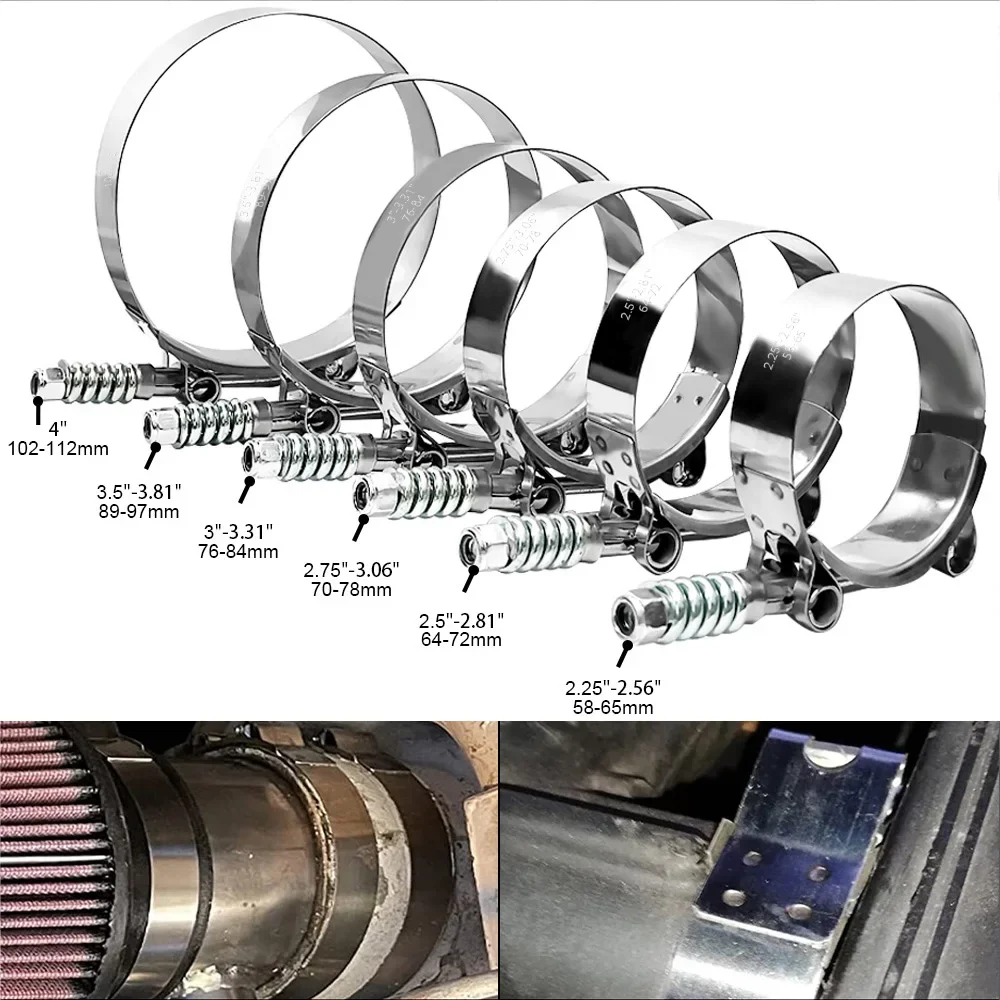 مشبك خرطوم عالمي من الفولاذ ال - مراجعة T-Bolt Hose Clamps Stainless Steel Turbo وسعره