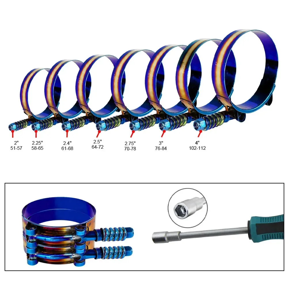 مشبك أنبوب عادم من الفولاذ الم - مراجعة T-Bolt Hose Clamps Stainless Steel Turbo وسعره